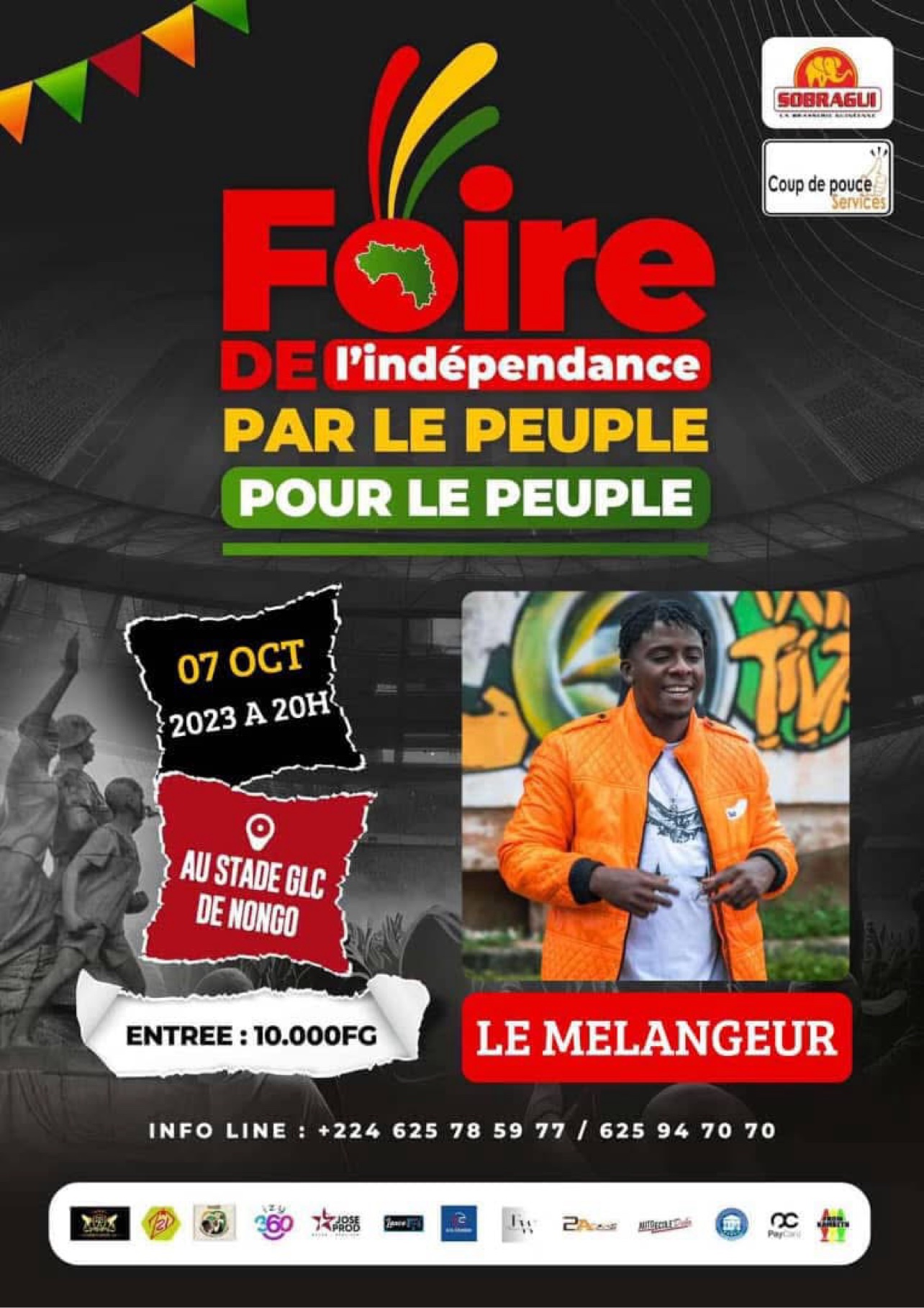 Affiche de la Foire de l’indépendance, 7 octobre 2023, stade GLC de Nongo