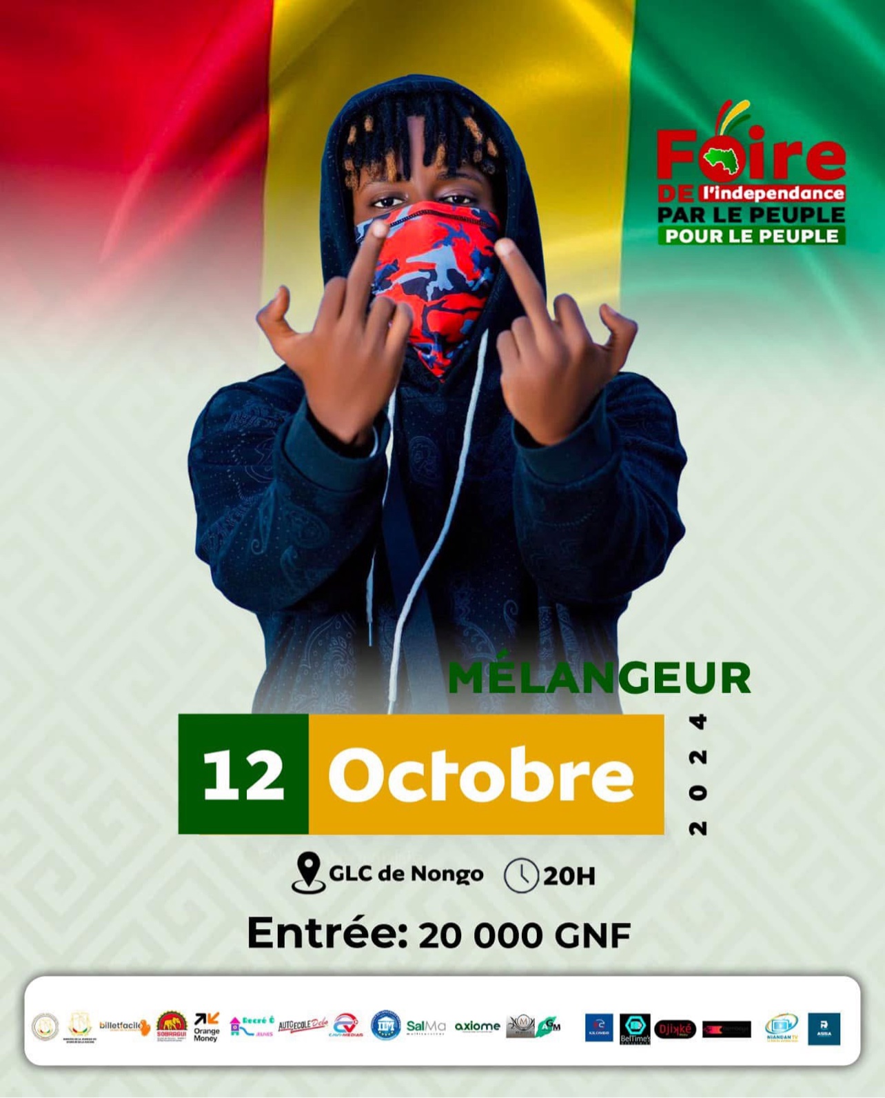 Affiche de la Foire de l’indépendance, 12 octobre 2024, stade GLC de Nongo