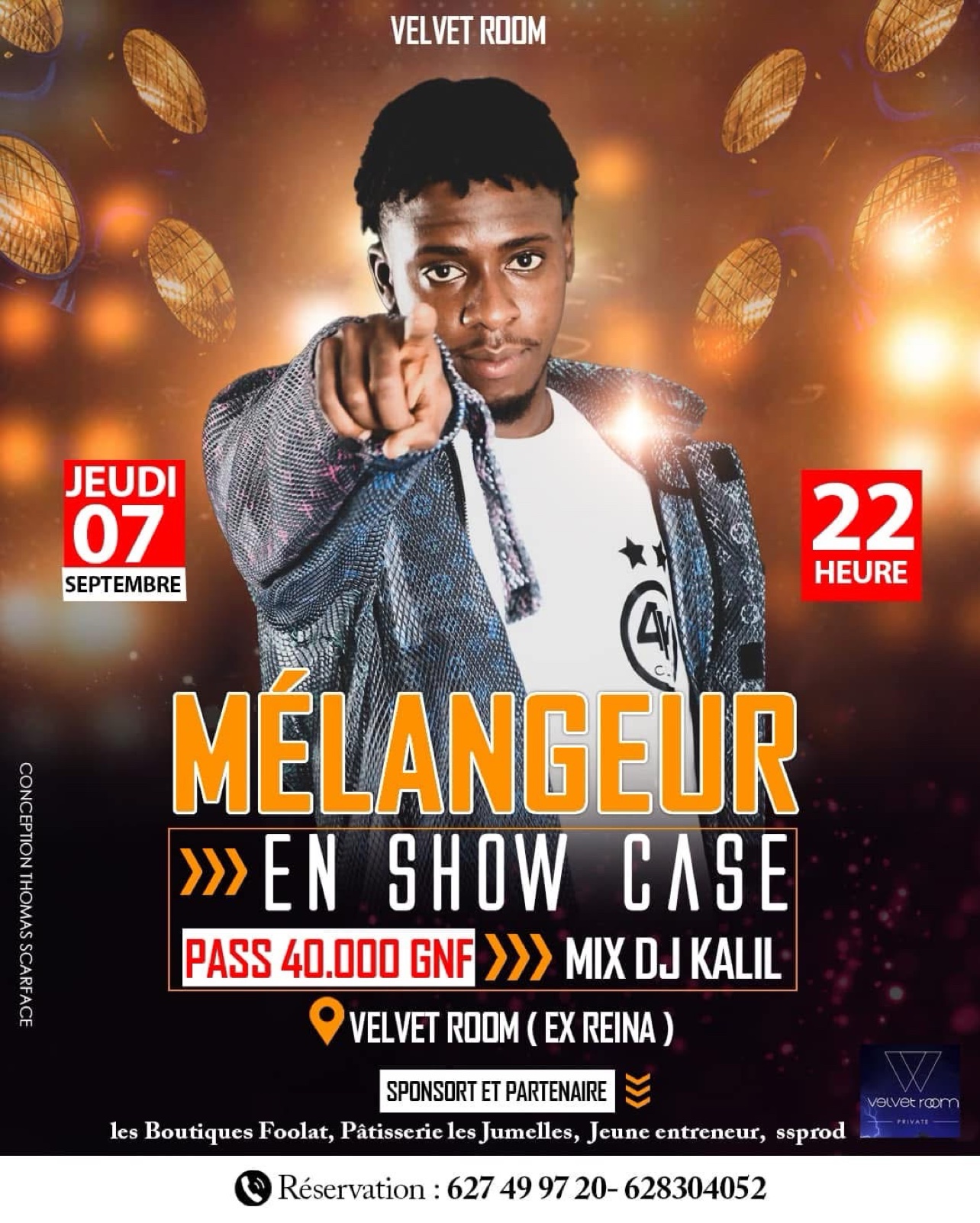 Affiche du showcase de Le Mélangeur au Velvet Room, jeudi 07 septembre