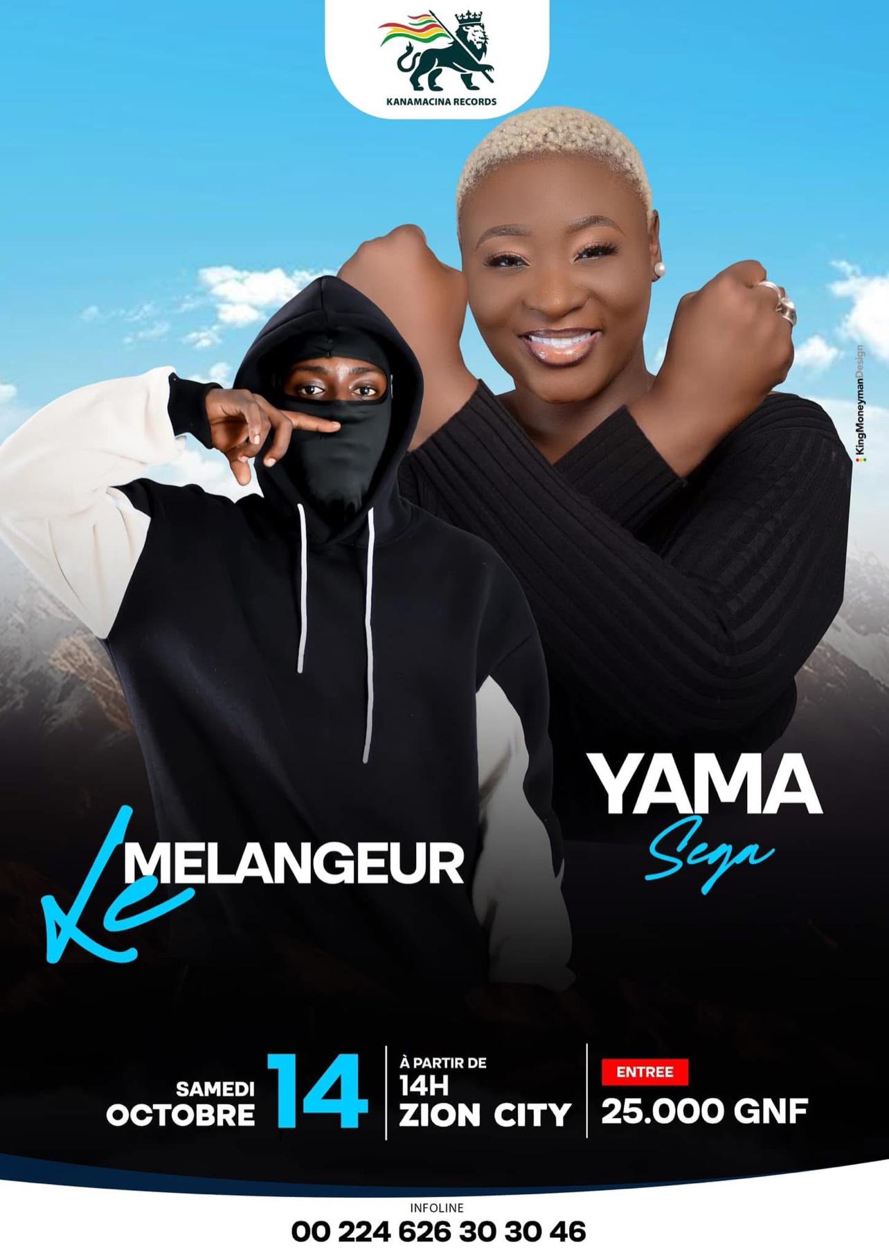 Affiche Zion City — Le Mélangeur et Yama Sega, samedi 14 octobre